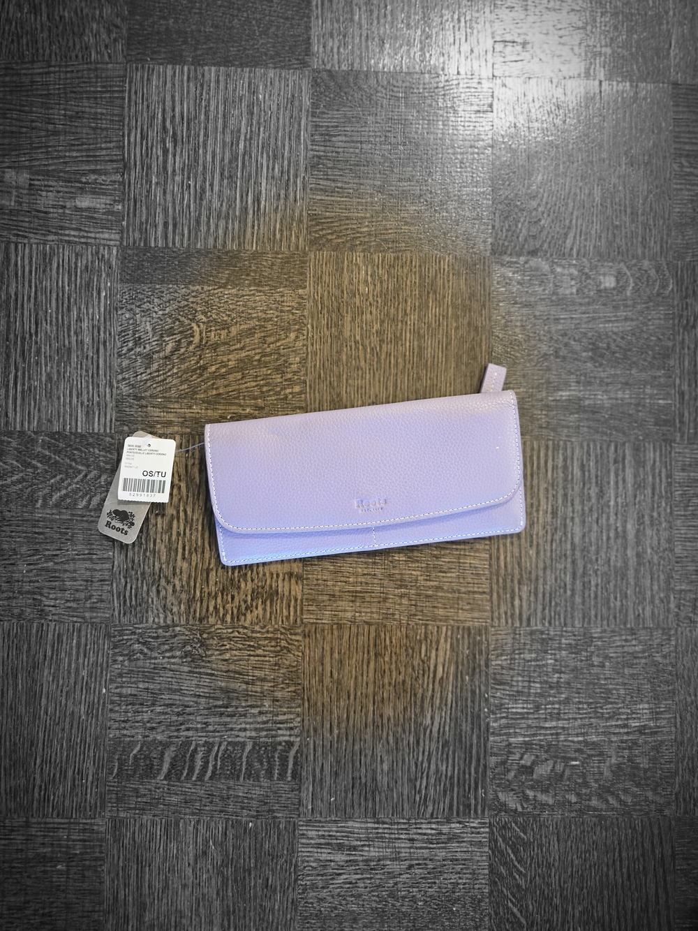 Roots Lilac Leather Wallet Clutch
